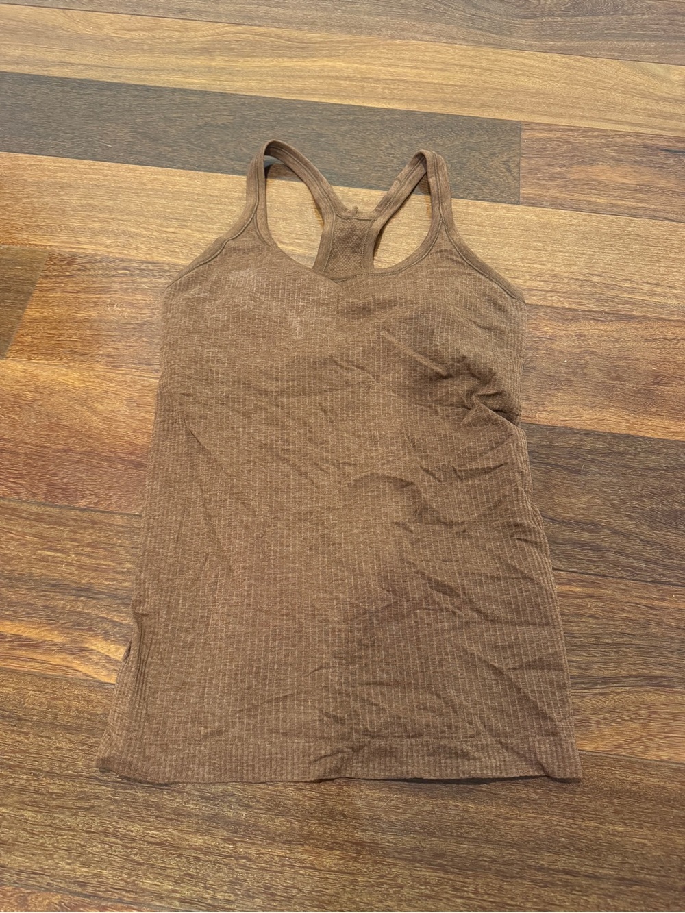 lululemon athletica Brown Ribbed Racerback Tank
